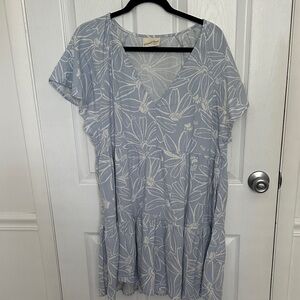 Universal Thread Light Blue Floral Mini Dress